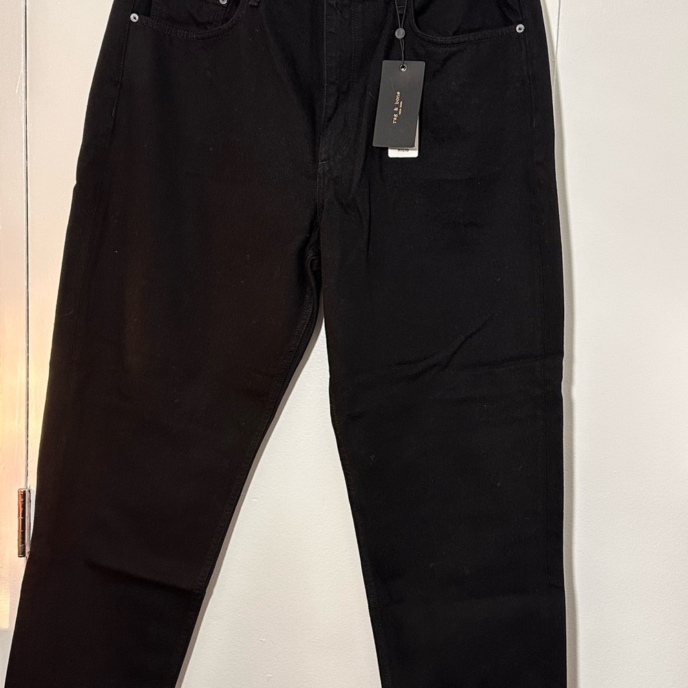 rag & bone Men's Black Straight Jeans
